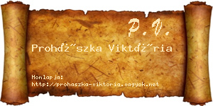 Prohászka Viktória névjegykártya